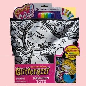 DIY Tote Bag Coloring In Glitterazii Purse w/ Markers